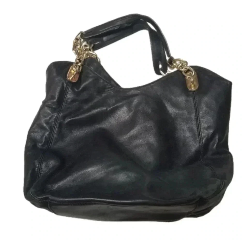 Michael Kors Lilly Black Leather Hobo Bag 35T0GLLT3L